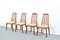 Mid-Century Scandinavian Teak & Wool Dining Chairs, 1960s, Set of 4, Image 4