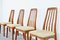 Mid-Century Scandinavian Teak & Wool Dining Chairs, 1960s, Set of 4 3