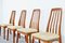 Mid-Century Scandinavian Teak & Wool Dining Chairs, 1960s, Set of 4, Image 3