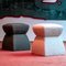 Cusi Pouf in Herisson Mouse Mohair by KABINET 10