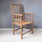 20th Century Dutch Bobbin Chair with Rush Seat, Image 1