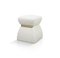 Cusi Pouf with Handle in White Mohair from KABINET, Image 1