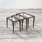 Wood & Glass Model 401 Stackable Coffee Tables by Ico Luisa Parisi for De Baggis, 1950s, Set of 3 1