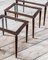 Mesas de centro apilables modelo 401 de madera y vidrio de Ico Luisa Parisi para De Baggis, años 50. Juego de 3, Imagen 4
