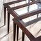Mesas de centro apilables modelo 401 de madera y vidrio de Ico Luisa Parisi para De Baggis, años 50. Juego de 3, Imagen 5