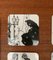 Vintage Italian Plastic Tray & Coasters with Aubrey Vincent Beardsley Designs from Mebel, Set of 7 8