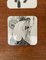 Vintage Italian Plastic Tray & Coasters with Aubrey Vincent Beardsley Designs from Mebel, Set of 7 7