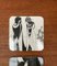 Vintage Italian Plastic Tray & Coasters with Aubrey Vincent Beardsley Designs from Mebel, Set of 7 10