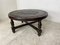 Vintage Mid-Century Brutalist Tooled Leather and Wood Round Coffee Table by Angel I. Pazmino, 1960s 7