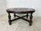 Vintage Mid-Century Brutalist Tooled Leather and Wood Round Coffee Table by Angel I. Pazmino, 1960s 5