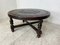 Vintage Mid-Century Brutalist Tooled Leather and Wood Round Coffee Table by Angel I. Pazmino, 1960s 8