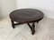 Vintage Mid-Century Brutalist Tooled Leather and Wood Round Coffee Table by Angel I. Pazmino, 1960s 2