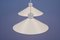 Danish White Trapeze Hanging Lamps by Christian White for Nordic Solar, 1960s, Set of 2 6