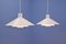 Danish White Trapeze Hanging Lamps by Christian White for Nordic Solar, 1960s, Set of 2 8