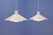 Danish White Trapeze Hanging Lamps by Christian White for Nordic Solar, 1960s, Set of 2, Image 8