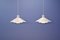 Danish White Trapeze Hanging Lamps by Christian White for Nordic Solar, 1960s, Set of 2, Image 5