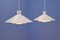 Danish White Trapeze Hanging Lamps by Christian White for Nordic Solar, 1960s, Set of 2, Image 4