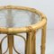 Bamboo & Frosted Glass Side Table, 1960s, Image 5