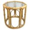 Bamboo & Frosted Glass Side Table, 1960s, Image 1