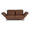 Brühl Moule Brown Leather Two-Seater Couch with Relaxation Function 1