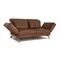 Brühl Moule Brown Leather Two-Seater Couch with Relaxation Function, Image 9