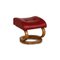 Red Himolla Leather Armchair with Stool and Relaxation Function, Image 13