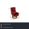 Red Himolla Leather Armchair with Stool and Relaxation Function 2