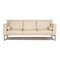 Cream Leather Three Seater Couch from Walter Knoll 1