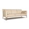 Cream Leather Three Seater Couch from Walter Knoll 7