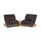 Black Leather Two-Seater Sofa with Relax Function from Koinor 12