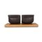 Black Leather Two-Seater Sofa with Relax Function from Koinor 14