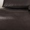 Black Leather Two-Seater Sofa with Relax Function from Koinor 5