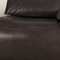Sofá de dos plazas de cuero negro con función Relax de Koinor, Imagen 5