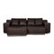 Dark Brown Leather Corner Sofa from Strässle Taurus 1