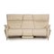 Cream Mondo Leather Three-Seater Couch with Relaxation Function from Himolla 1