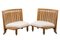 Blonde Oak Benches by Guillerme et Chambron for Votre Maison, 1960s, Image 1