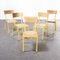 Chaises Empilables Mullca Jaunes, France, 1970s, Set de Cinq 3