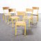 French Yellow Mullca Stacking Chair, 1970s, Set of Five 3