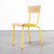 French Yellow Mullca Stacking Chair, 1970s, Set of Five 1