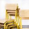 French Yellow Mullca Stacking Chair, 1970s, Set of Nine 2