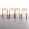 French Red Mullca Stacking Chair, 1970s, Set of Four, Image 3