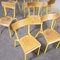 French Yellow Mullca Stacking Chair,1970s, Set of Eight 3