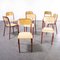 French Red Stacking Chairs from Mullca, 1970s, Set of 8 4