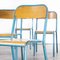 French Light Blue Stacking Chair from Mullca, 1970s 2