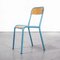 French Light Blue Stacking Chair from Mullca, 1970s 1