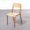 French Red Stacking Chairs from Mullca, 1970s, Set of 6 1