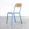 French Light Blue Stacking Chair from Mullca, 1970s, Image 1