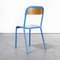 French Light Blue Stacking Chair from Mullca, 1970s, Set of 8 2