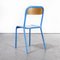 French Light Blue Stacking Chair from Mullca, 1970s, Set of 8, Image 2