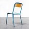 French Light Blue Stacking Chairs from Mullca, 1970s, Set of 20 8